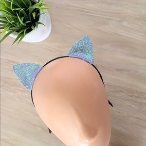Purple Shimmery Glittet Cat Ears